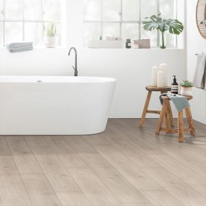 Water-resistant LVT flooring