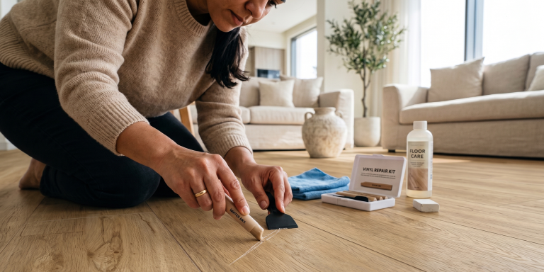 how to fix scratches on vinyl flooring