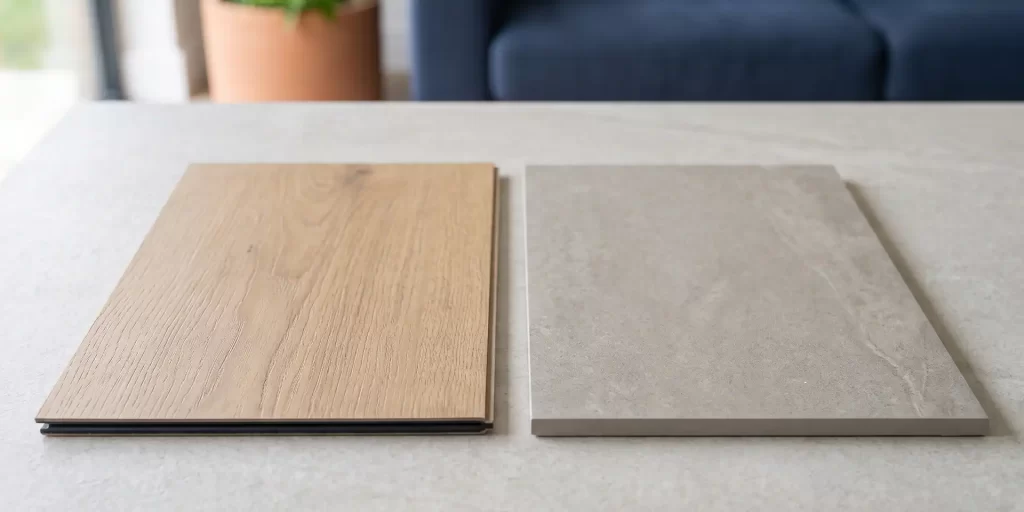 vinyl flooring vs tiles 
